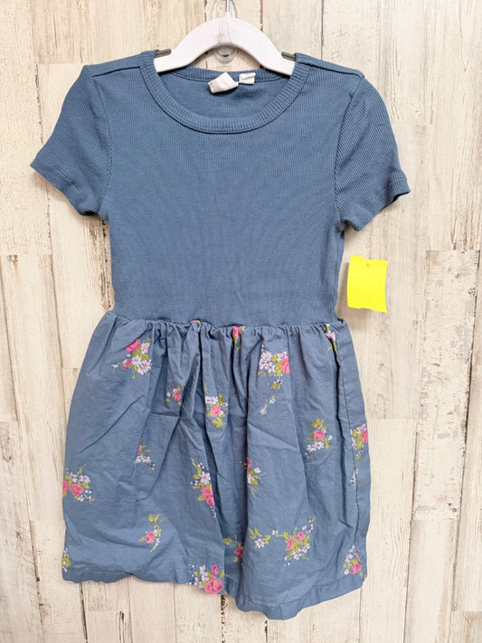 NAVY GAP FLORAL DRESS, GIRLS 4/5