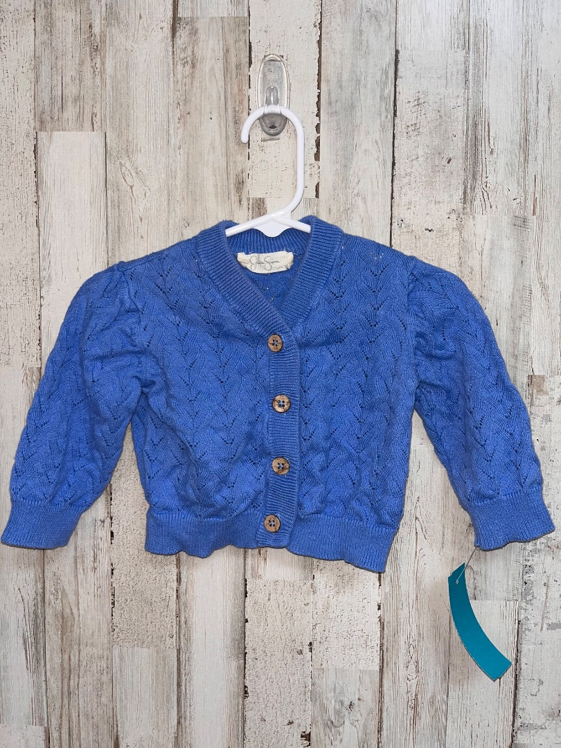 BLUE JESSICAN SIMPSON KNIT CARDIGAN, GIRL 6/9M