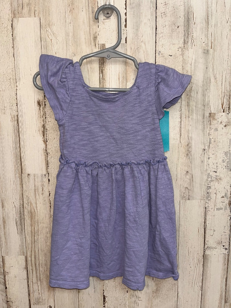 PURPLE CAT & JACK COTTON TSHIRT DRESS, GIRL 18M