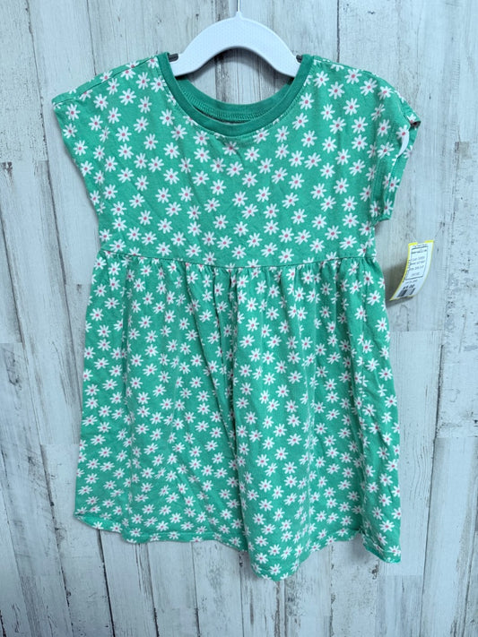 GREEN OLD NAVY GREEN FLORAL DRESS, GIRLS 4T