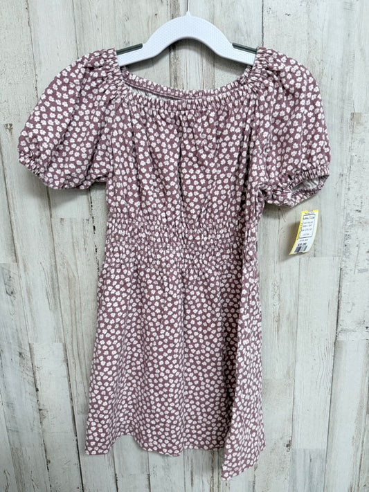 MAUVE GAP FLORAL DRESS, GIRLS 4/5