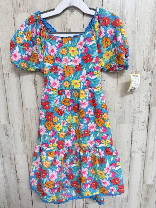 BLUE RARE EDITIONS FLORAL TIER DRESS, GIRLS 5T