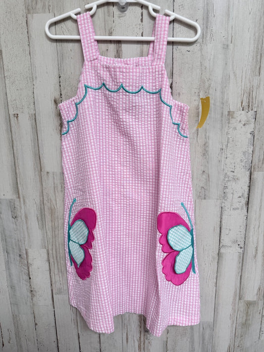 PINK RARE EDITIONS SEERSUCKER BUTTERFLY DRESS, GIRLS 6