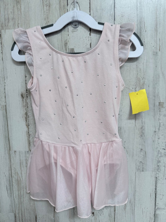LT PINK MORE THAN MAGIC RHINESTONE LEOTARD, GIRLS 6/6X