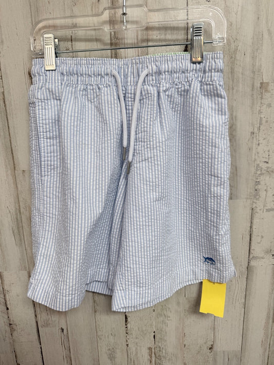 BLUE SOUTHERN TIDE SEERSUCKER SWIM SHORT, BOYS 6/7