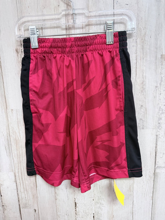 RED XERSION PRINTED DRI FIT SHORTS, BOYS 6/7