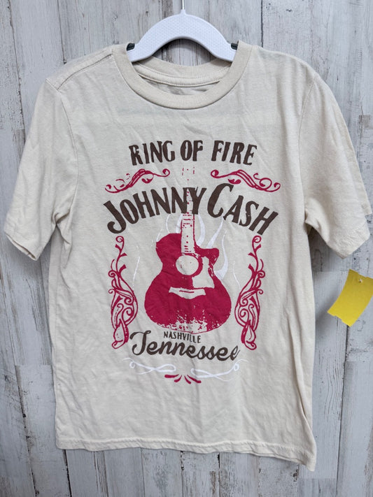 BEIGE JOHNNY CASH CASH TEE, BOYS 6/7
