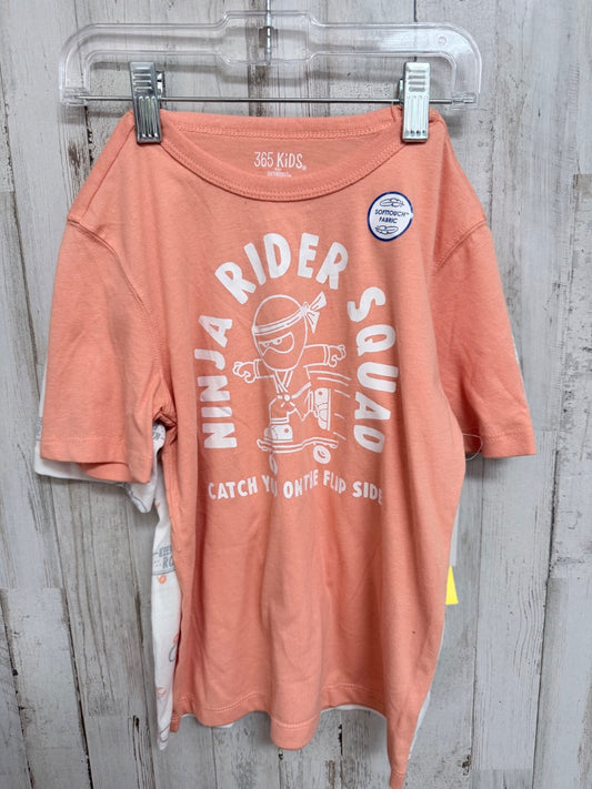 ORANGE/WHITE 365 KIDS 2PK SKATEBOARD TEE, BOYS 6