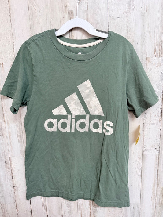 OLIVE ADIDAS LOGO TEE, BOYS 8