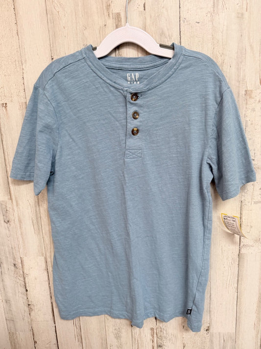 BLUE GAP BUTTON TEE, BOYS 8