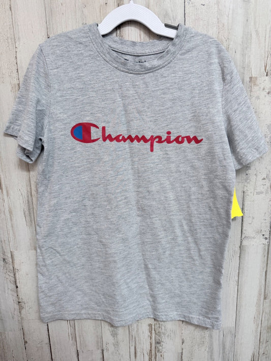 GREY CHAMPION LOGO TEE, BOYS 7/8