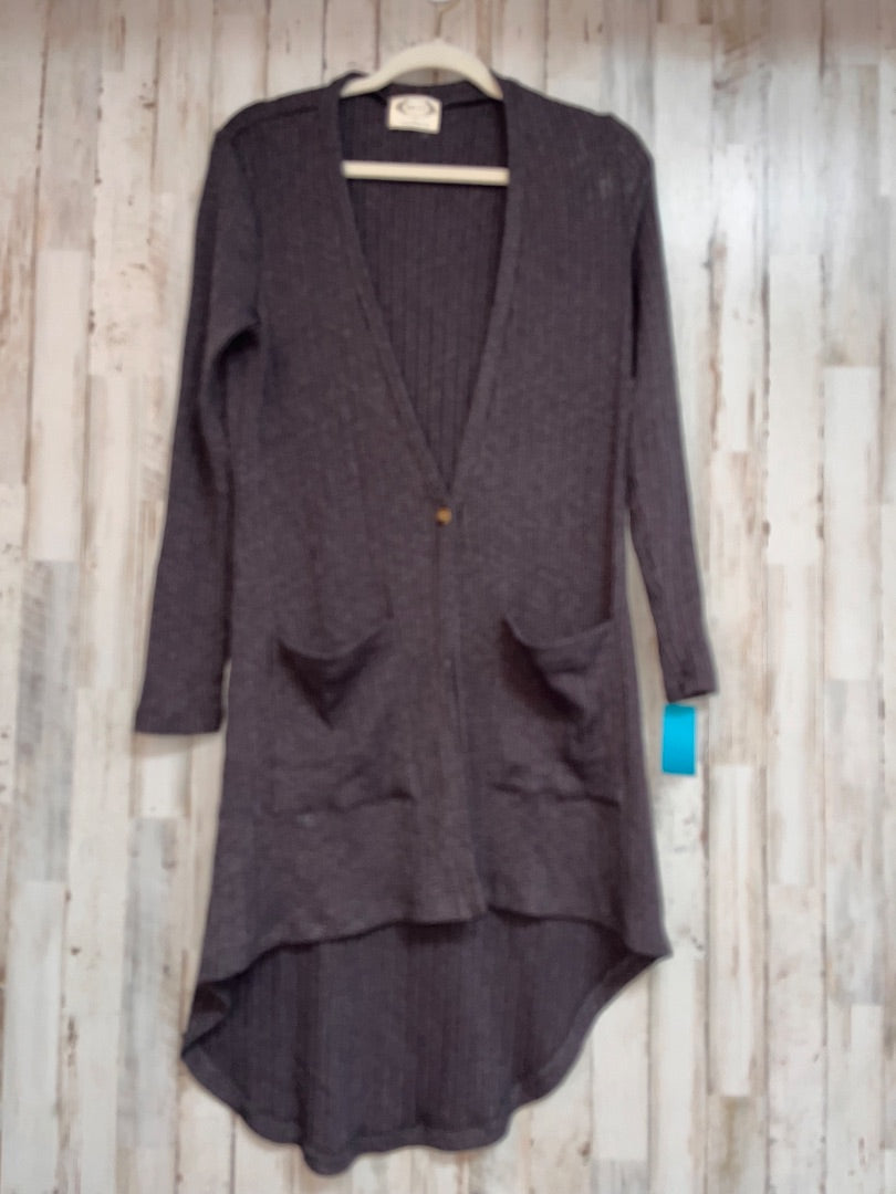 GREY MIA JOY RIBBED LONG CARDIGAN, LADIES S