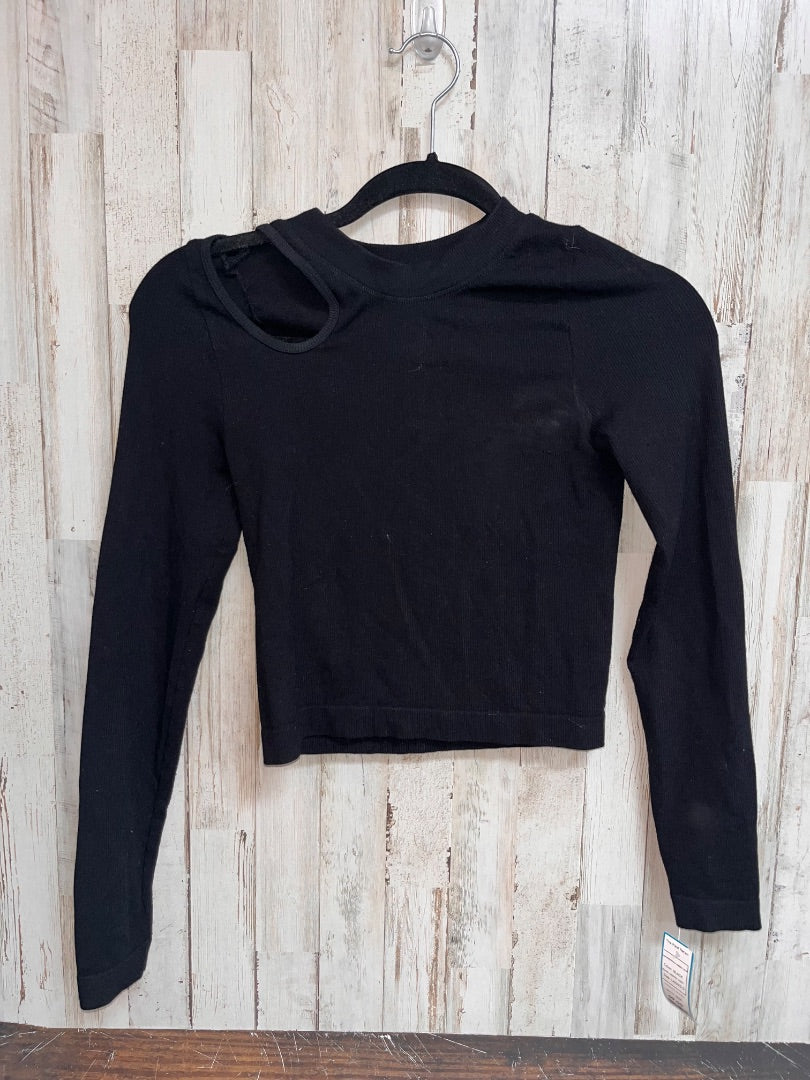 BLACK HAPPILY GREY ASYMMETRICAL RIBBED CROP, LADIES S
