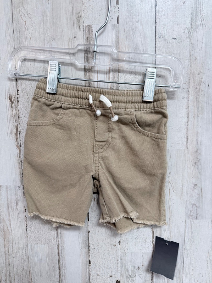 KHAKI OKIE DOKIE FRAY SHORTS, BOYS 9M