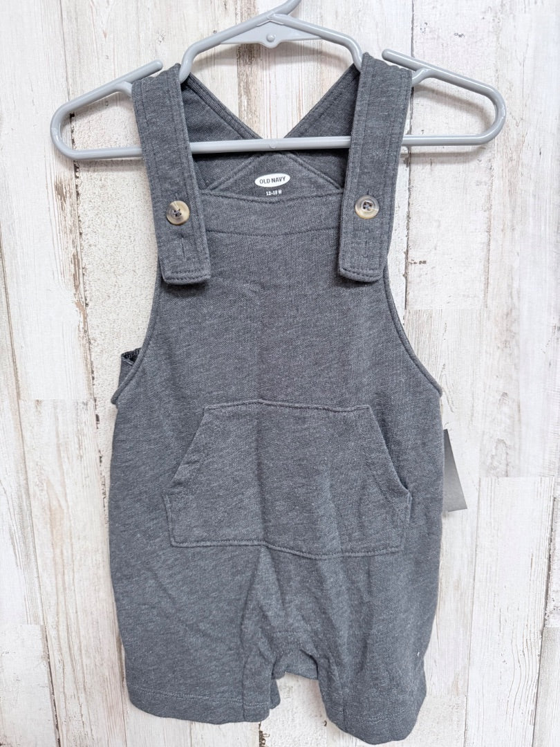 GREY OLD NAVY POCKET ROMPER, BOYS 12M
