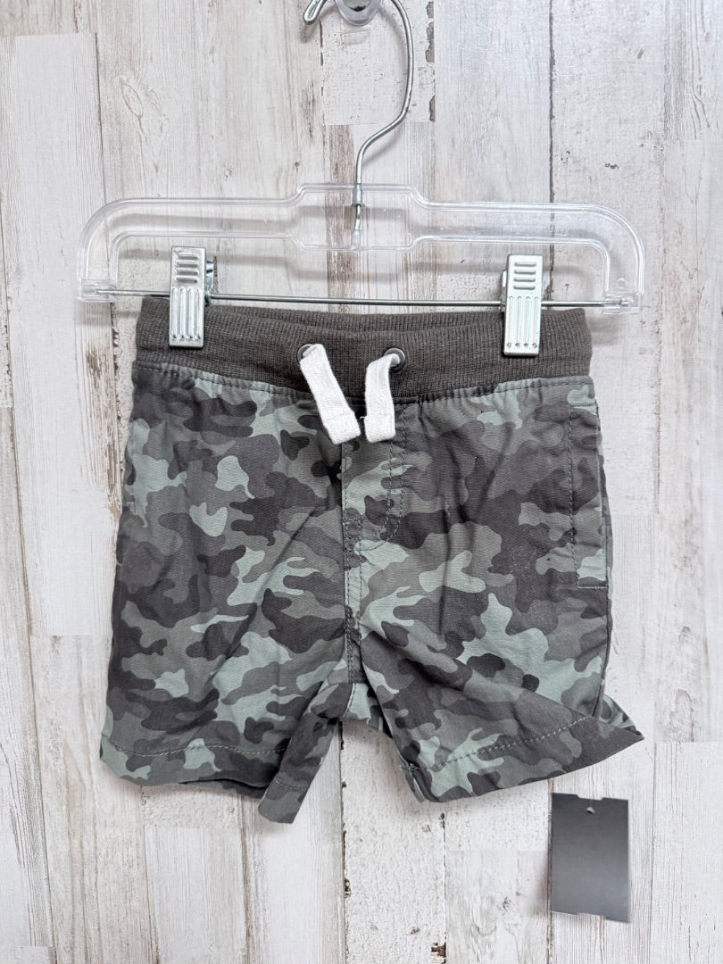 GREEN CAT & JACK CAMO SHORTS, BOYS 12M