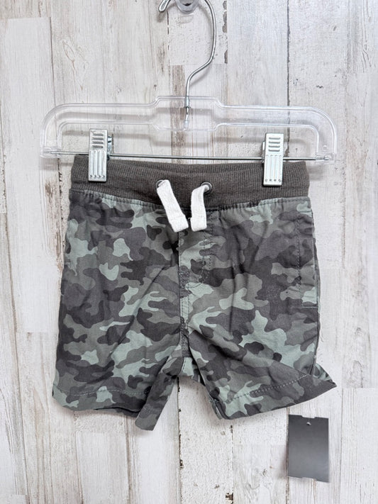 GREEN CAT & JACK CAMO SHORTS, BOYS 12M
