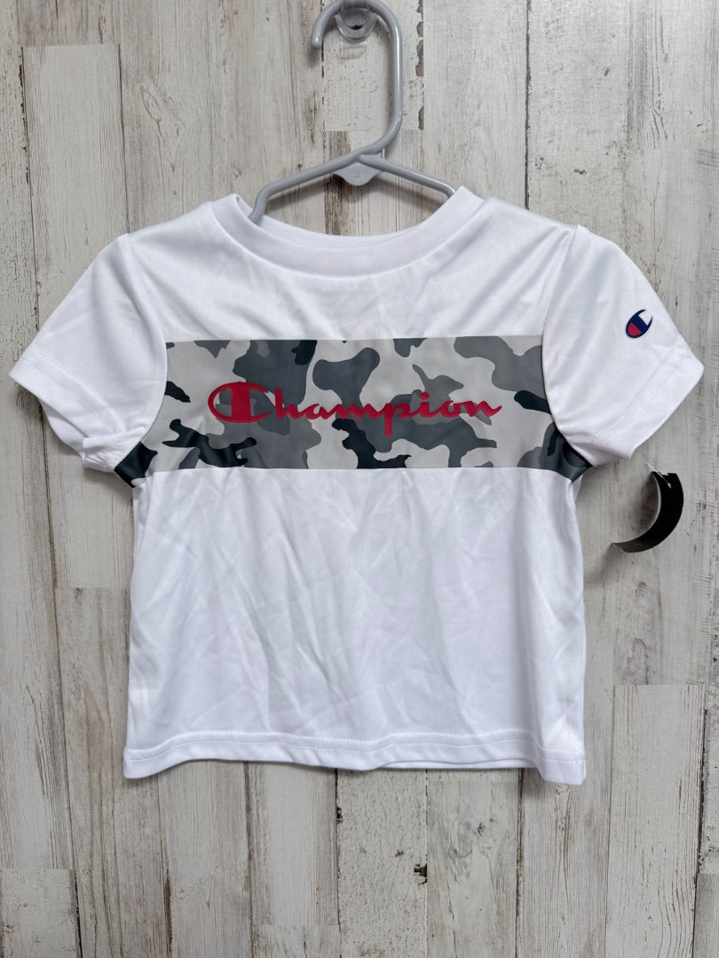 WHITE CHAMPION LOGO TEE, BOYS 18M