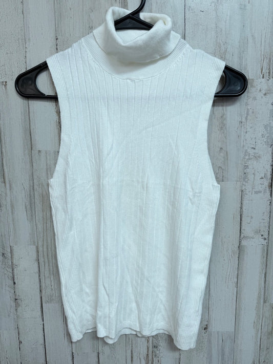 WHITE MAIN STRIP KNIT TANK, LADIES M