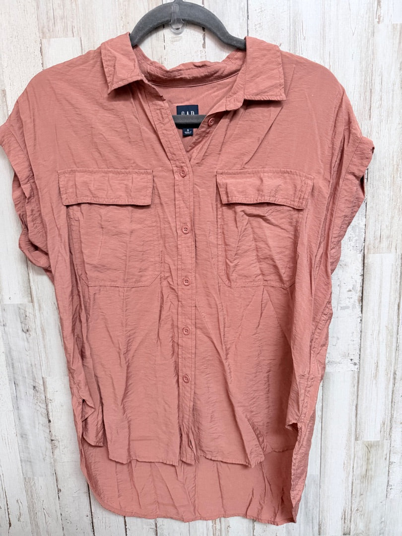 BROWN GAP LINEN BUTTON TOP, LADIES S