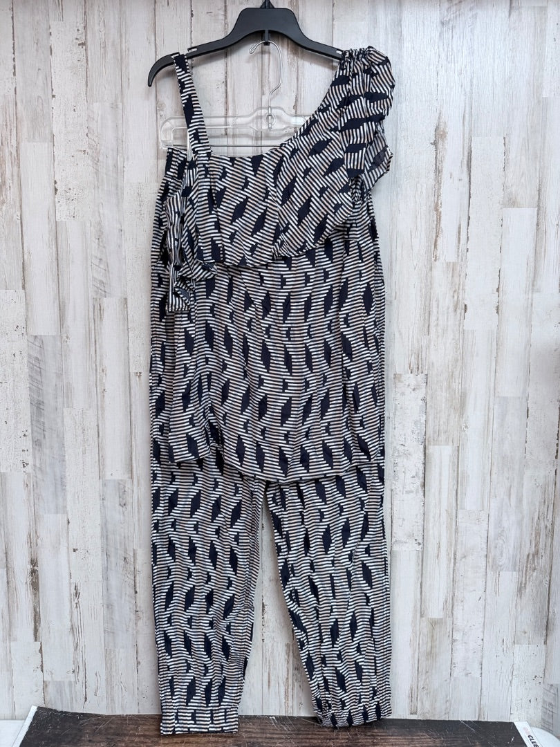 NAVY/EBIEGE JADE PRINTED 2PC SET, LADIES S