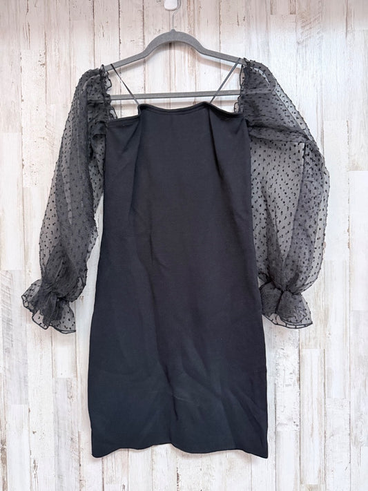 BLACK ENDLESS ROSE PUFF SLEEVE DRESS, LADIES M
