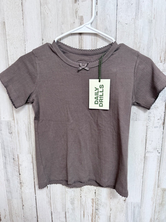 BROWN DAILY DRILLS POINTELLE BOW TOP, LADIES XS/S