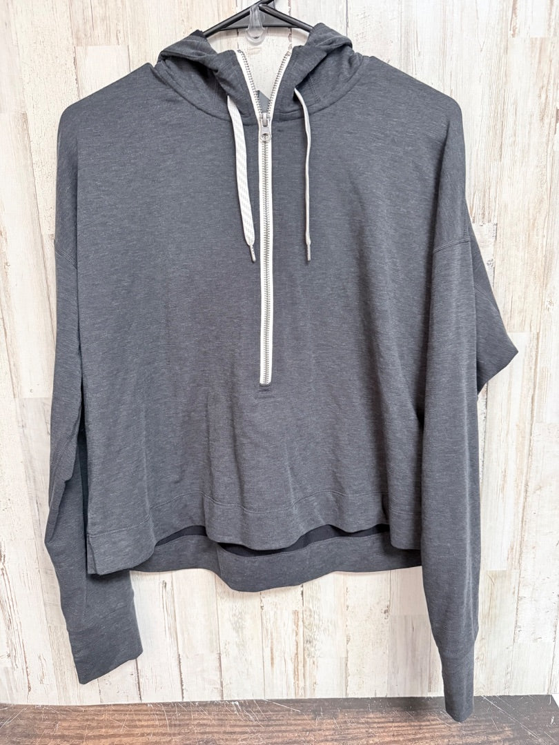 GREY VUORI 1/4 ZIP PULLOVER, LADIES M