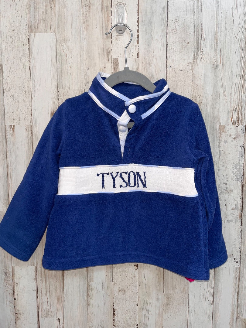 BLUE SOUTHERN BOY TYSON SMOCKED FLEECE PULLOVER, BOY 2T