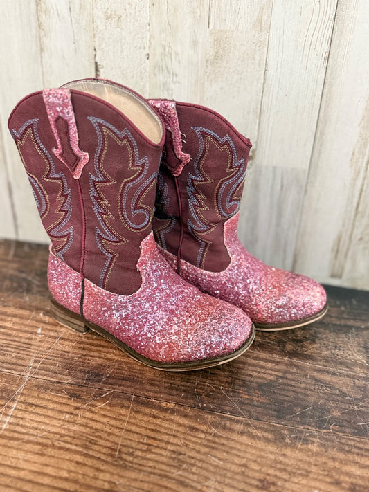 PINK  GLITTER COWGIRL BOOT, SHOES 13