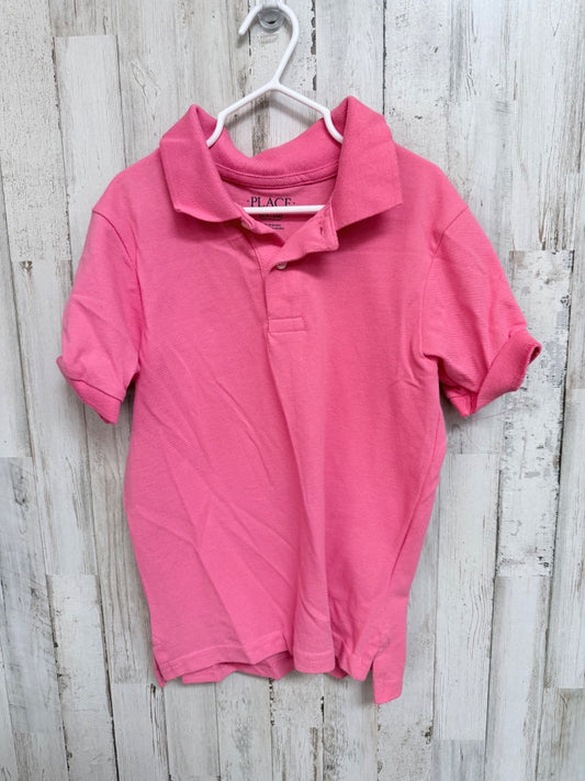 CORAL CHILDRENS PLACE BUTTON POLO, BOYS 5/6