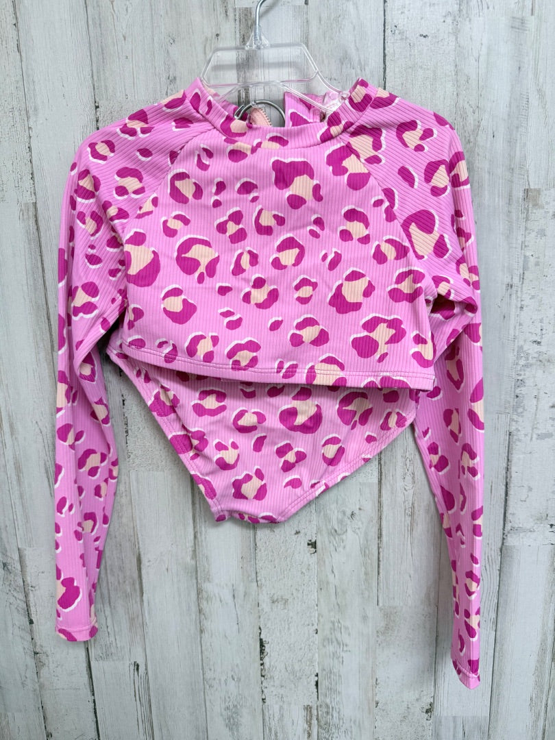 PINK CAT & JACK CHEETAH 2PC SWIM, GIRLS 6/6X