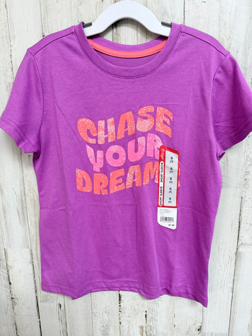 PURPLE BCG CHASE YOUR DREAMS TEE, GIRLS 7