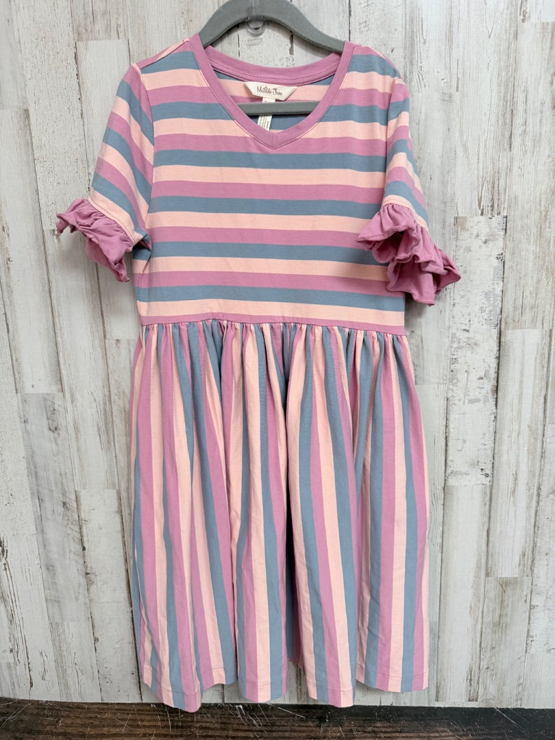 LILAC/PINK MATILDA JANE STRIPE DRESS, GIRLS 10