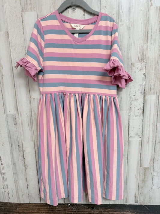 LILAC/PINK MATILDA JANE STRIPE DRESS, GIRLS 10