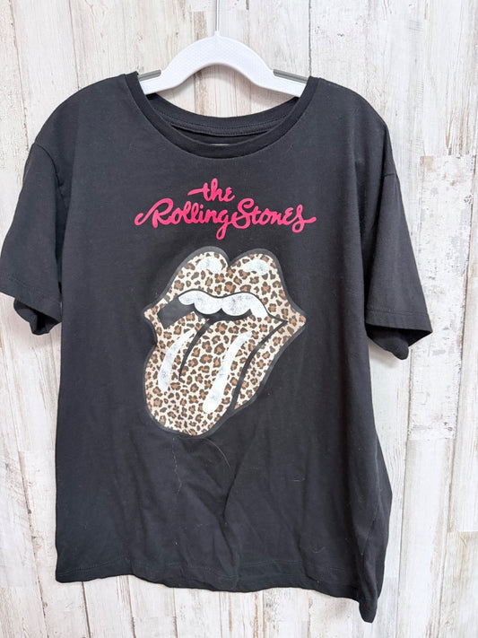 BLACK WONDER NATION ROLLING STONES TEE, GIRLS 10/12