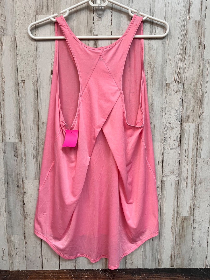 PINK LULULEMON RACERBACK TANK, LADIES L