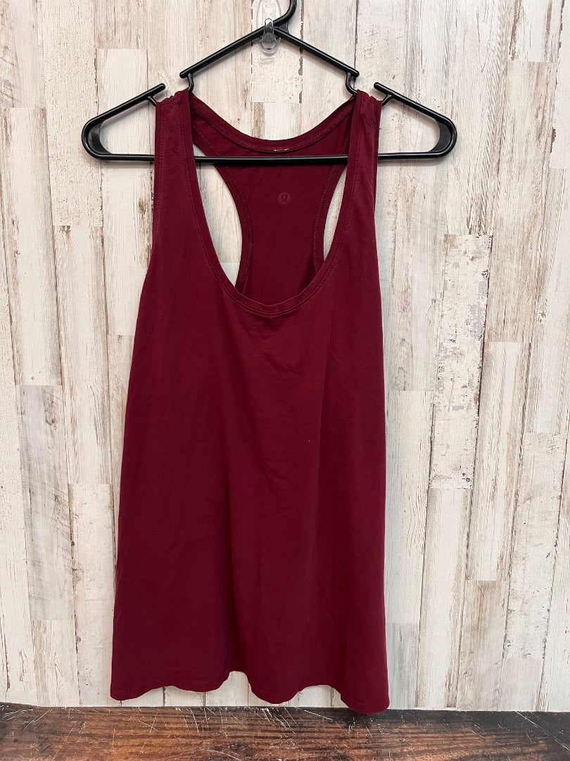 MAROON LULULEMON RACERBACK TANK, LADIES L
