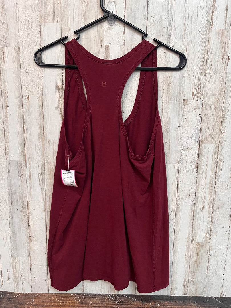 MAROON LULULEMON RACERBACK TANK, LADIES L
