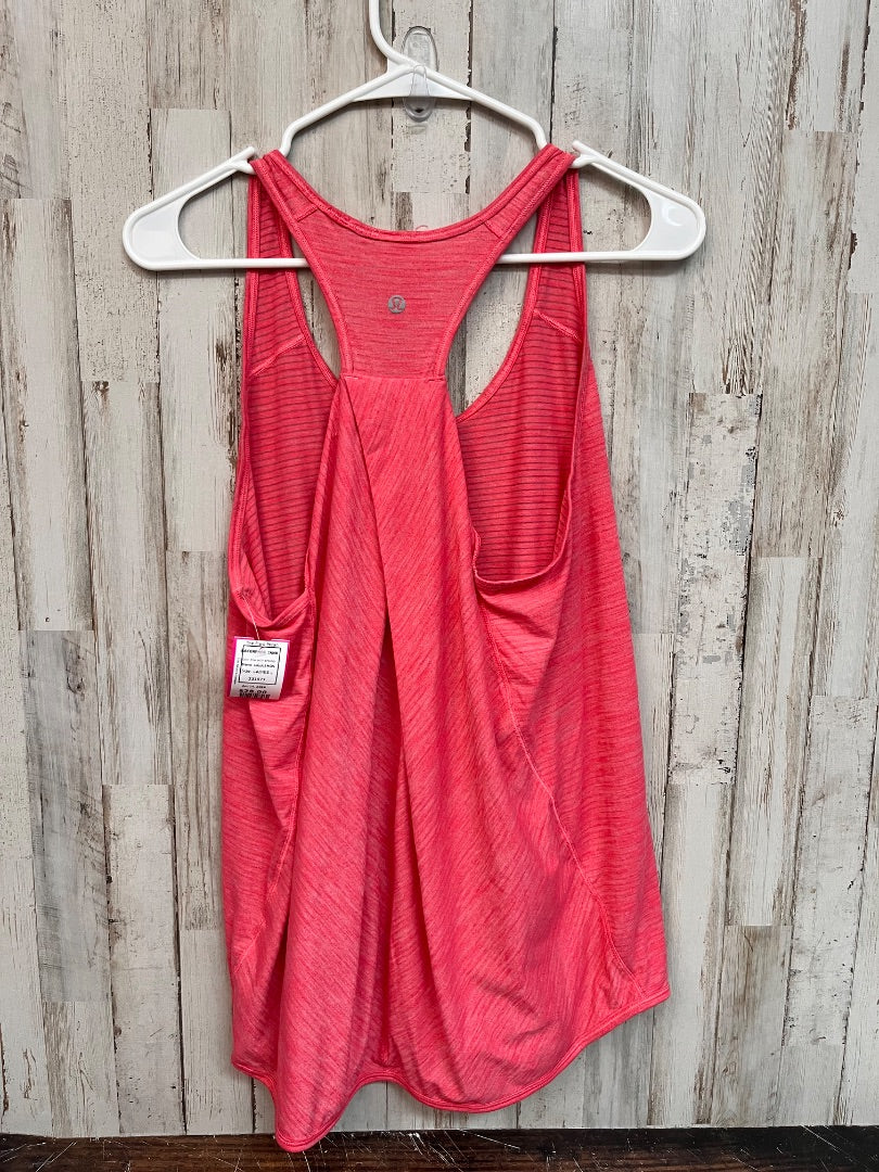 PINK WITH STRIPES LULULEMON RACERBACK TANK, LADIES L