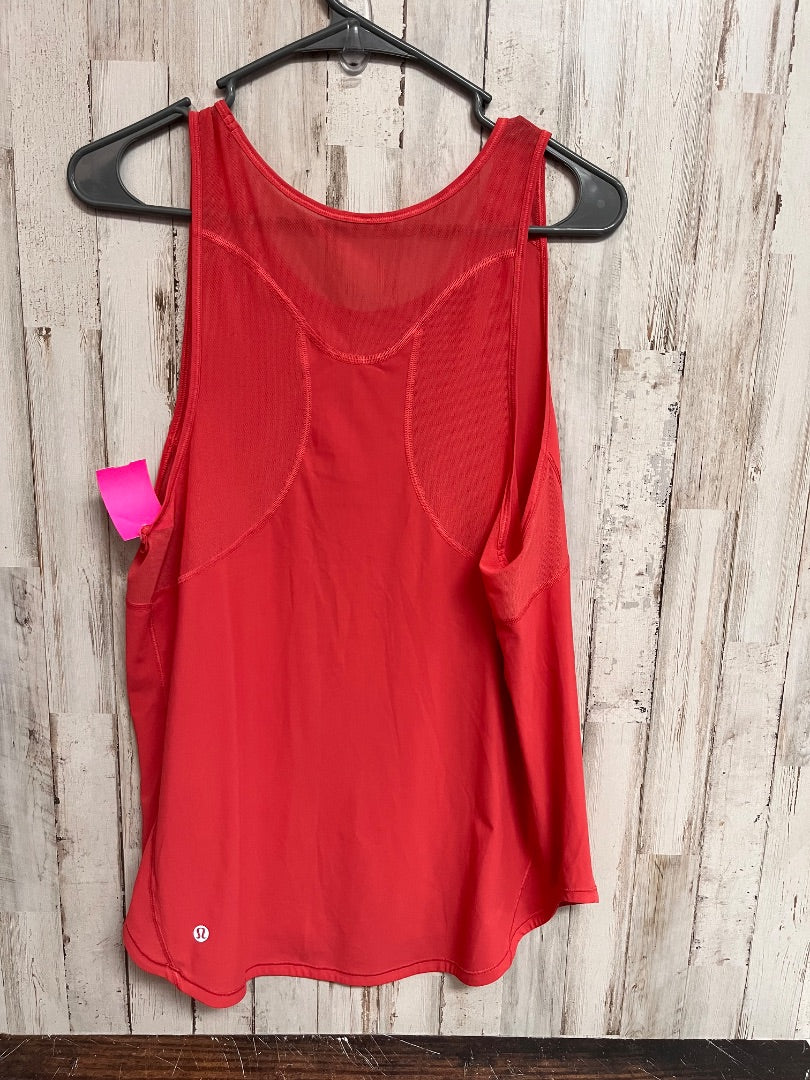CORAL LULULEMON MESH BACK TANK, LADIES L