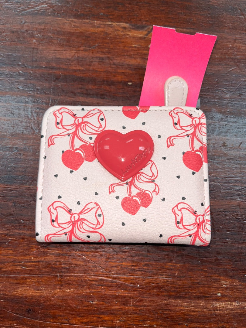 PINK BETSEY JOHNSON CHERRY BOW SMALL WALLET