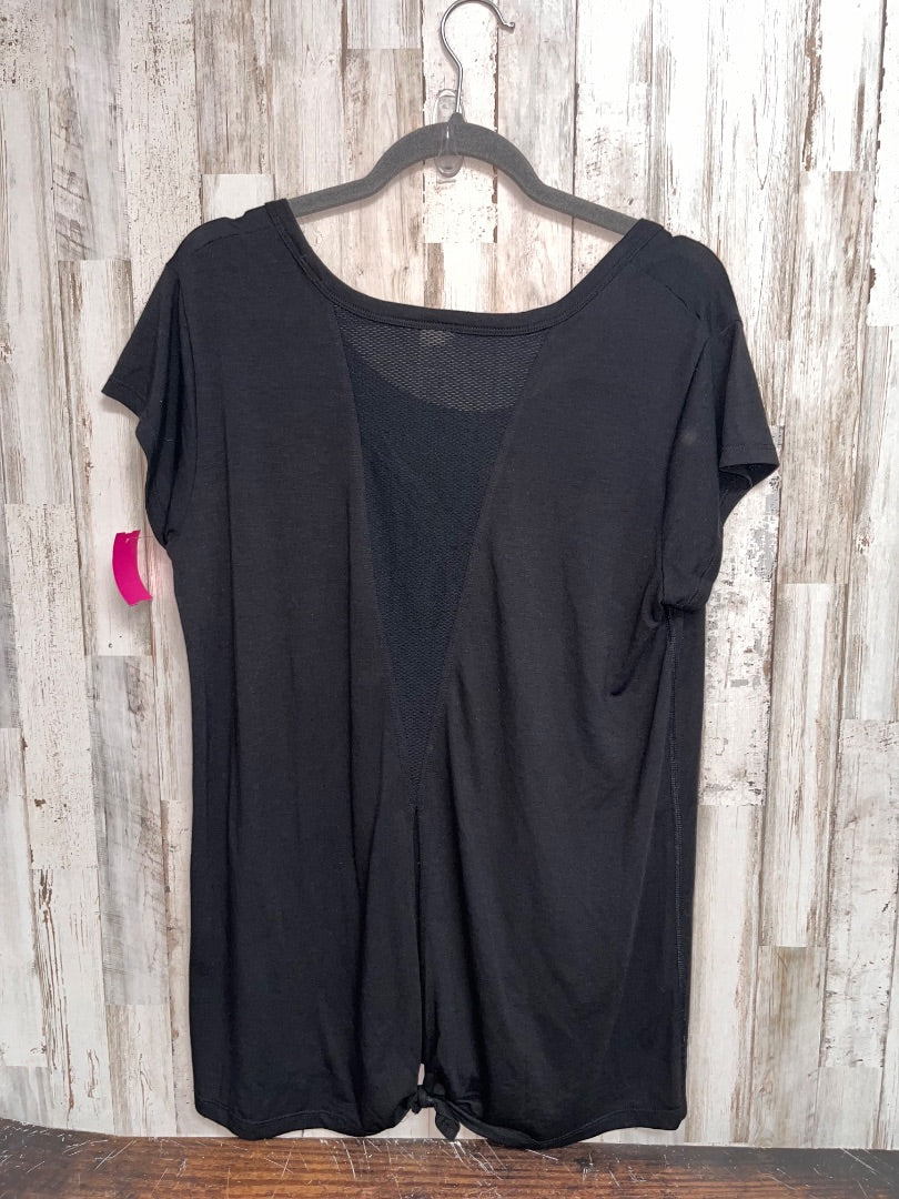 BLACK CHAMPION MESH BACK ATHLETIC TEE, LADIES L