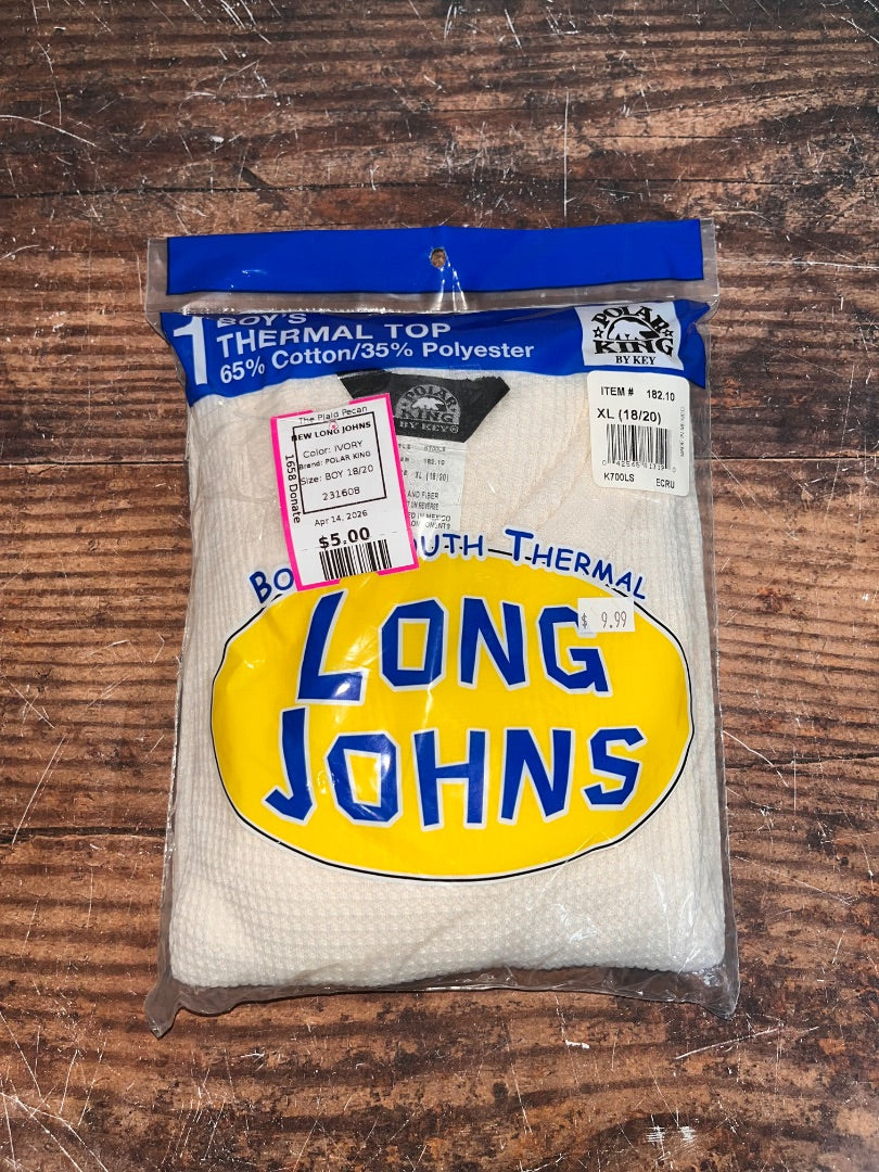 IVORY POLAR KING NEW LONG JOHNS, BOY 18/20