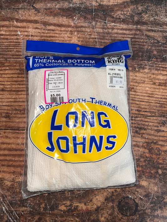 IVORY POLAR KING NEW LONG JOHNS, BOY 18/20