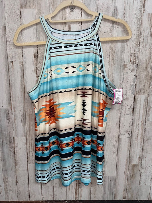 TEAL  AZTEC TANK, LADIES L