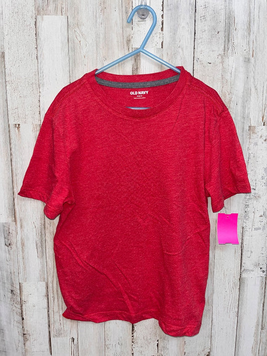 RED OLD NAVY COTTON TEE, BOY 6/7