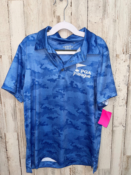 BLUE GARB DRY FIT PGA JR LEAGUE POLO, BOY 8