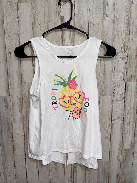 WHITE WONDER NATION PINEAPPLE TANK, GIRL 14/16