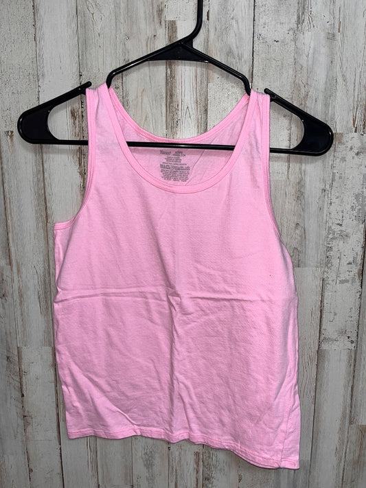 PINK HANES COTTON TANK, GIRL 14/16